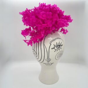 Vaso portafiori “Mildred“ in ceramica bianca 