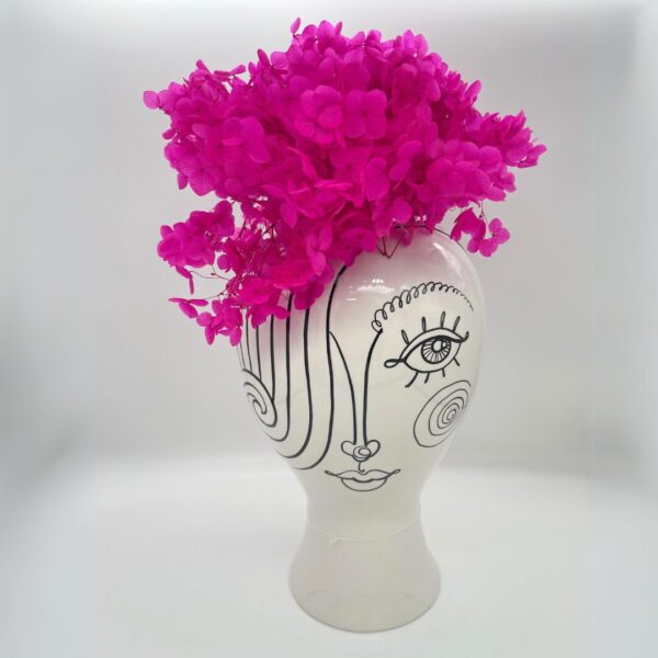 Vaso portafiori “Mildred“ in ceramica bianca 